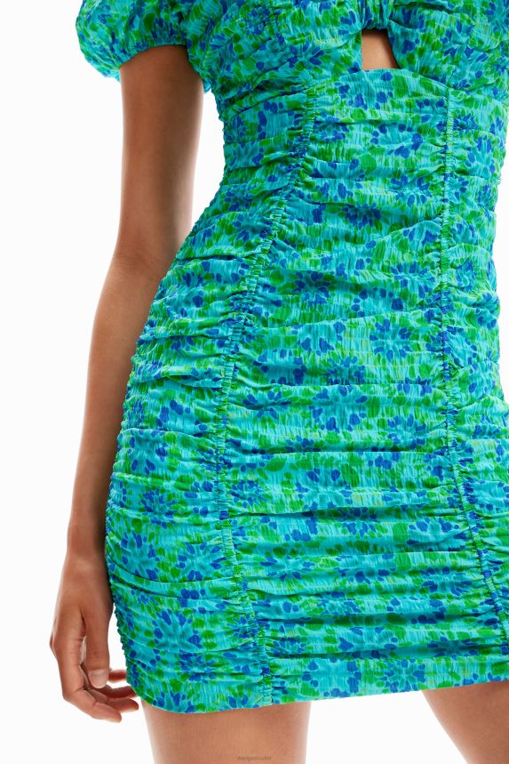 Women DesigualShort ruched knot dress Clothing 68X240312