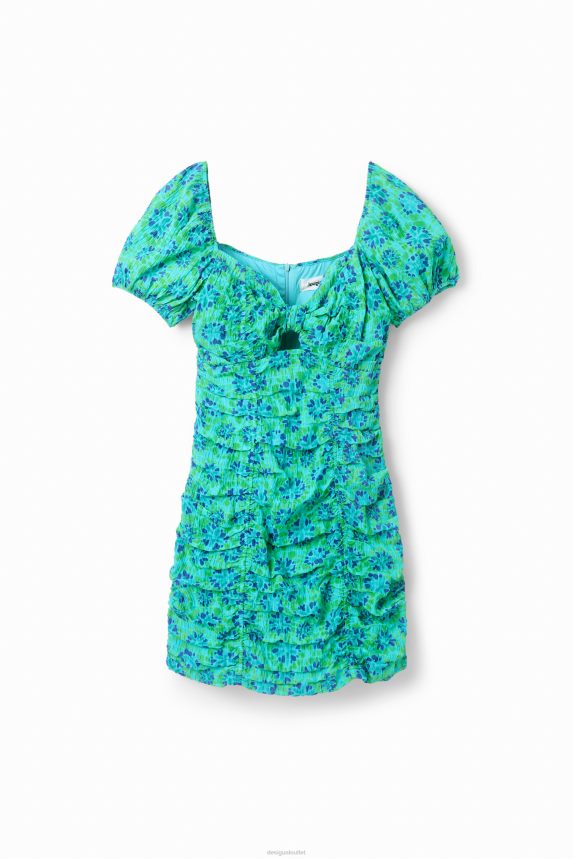 Women DesigualShort ruched knot dress Clothing 68X240312