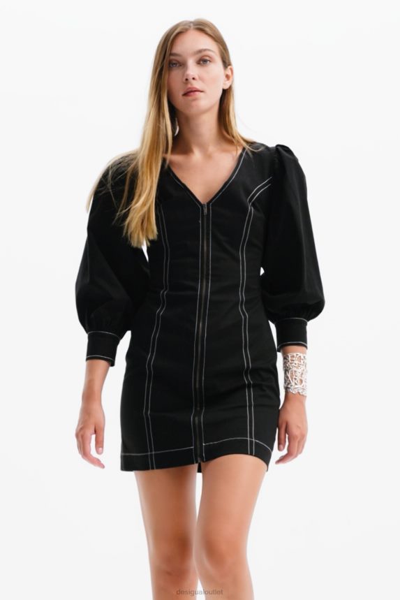 Women DesigualShort slim zip dress Clothing 68X240220