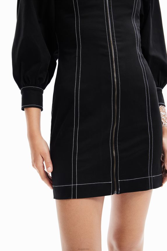 Women DesigualShort slim zip dress Clothing 68X240220