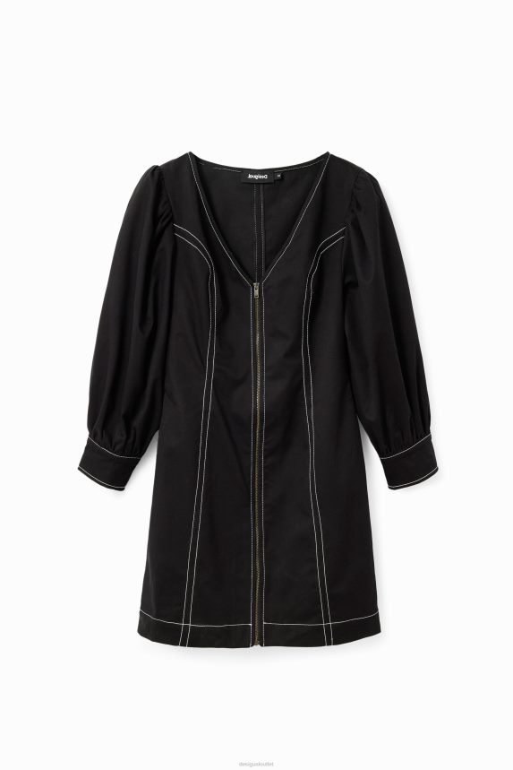 Women DesigualShort slim zip dress Clothing 68X240220