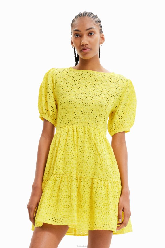 Women DesigualShort swiss embroidery dress Clothing 68X240756