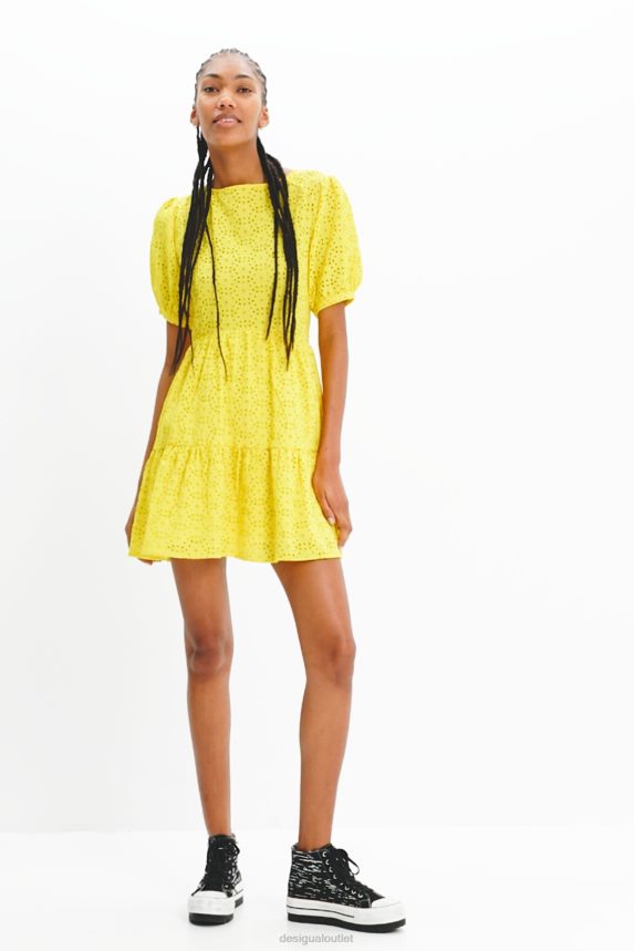 Women DesigualShort swiss embroidery dress Clothing 68X240756