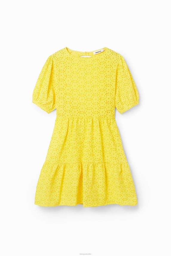 Women DesigualShort swiss embroidery dress Clothing 68X240756