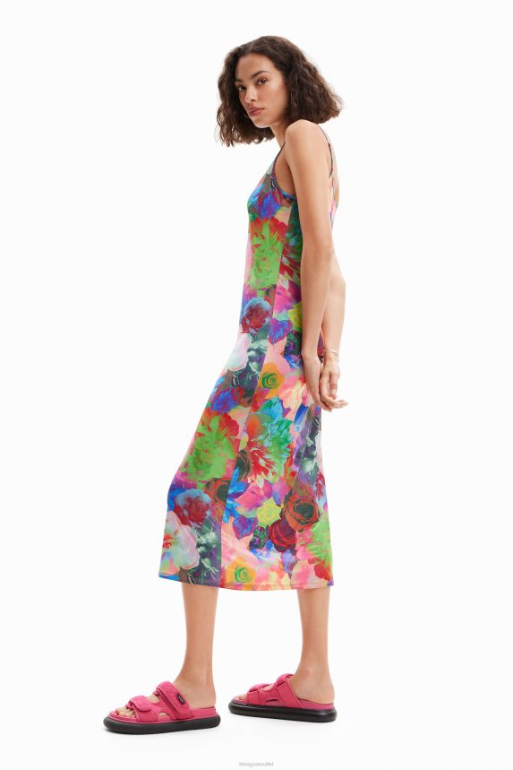 Women DesigualSlim floral lingerie dress Clothing 68X240399