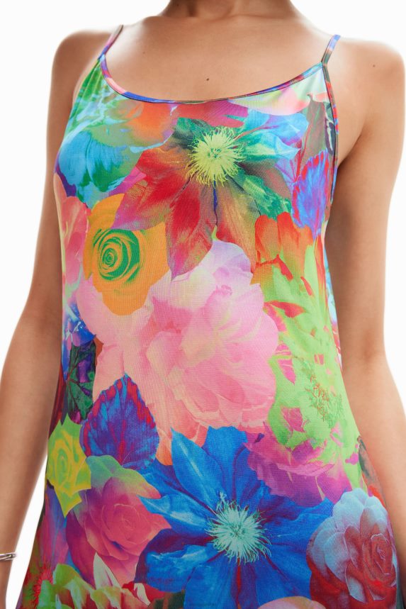 Women DesigualSlim floral lingerie dress Clothing 68X240399