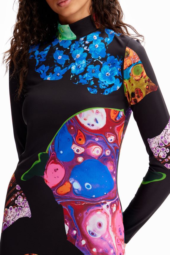 Women DesigualSlim mineral midi dress Clothing 68X24022