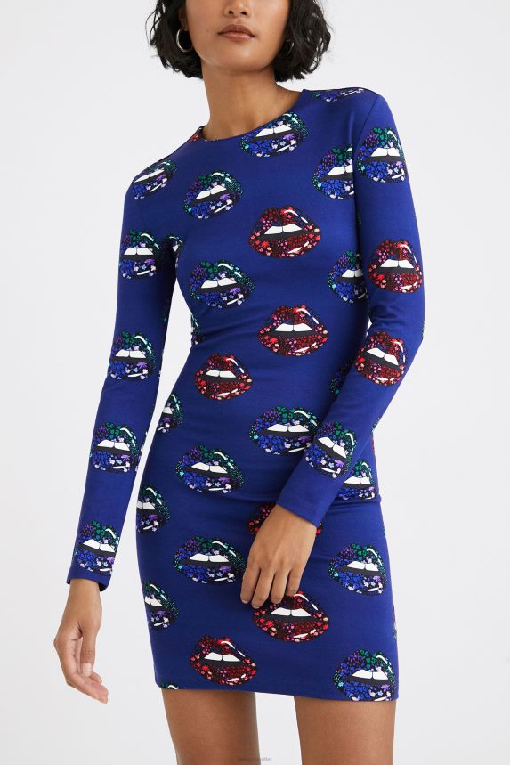 Women DesigualSlim short lips dress Clothing 68X240346