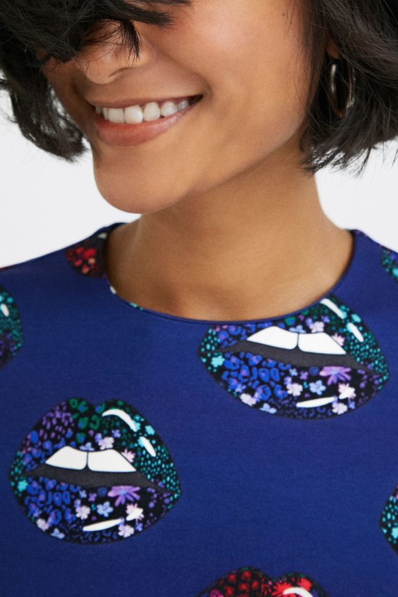 Women DesigualSlim short lips dress Clothing 68X240346