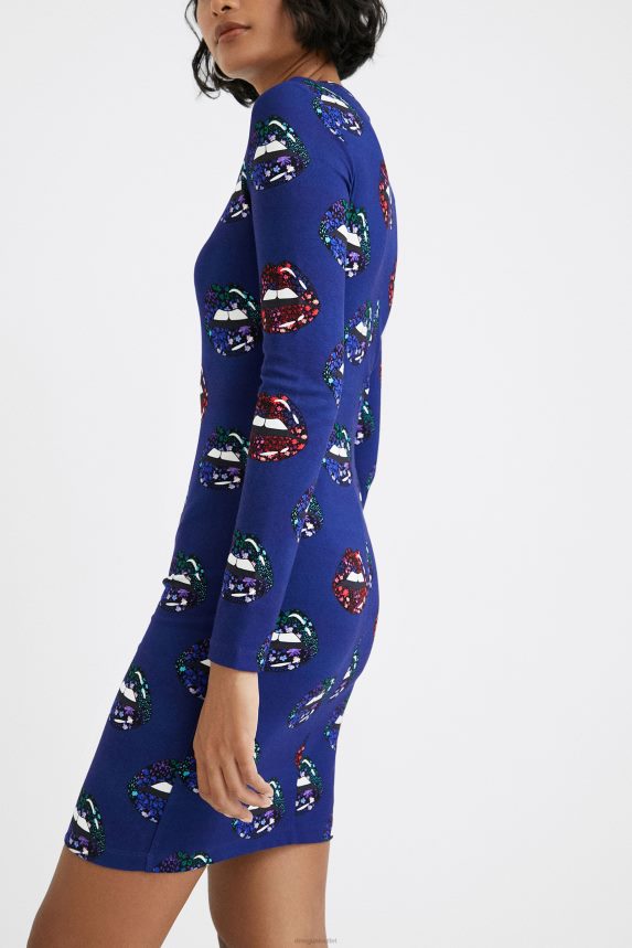 Women DesigualSlim short lips dress Clothing 68X240346