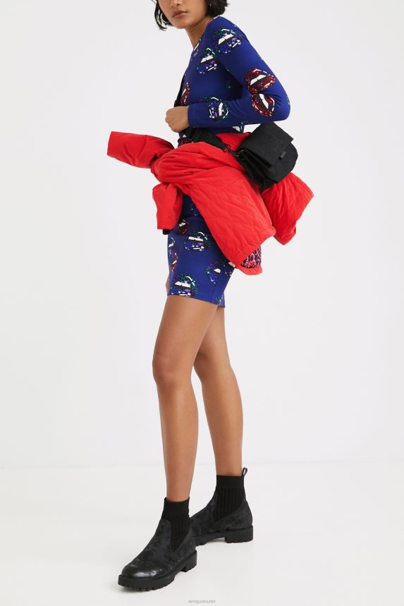 Women DesigualSlim short lips dress Clothing 68X240346