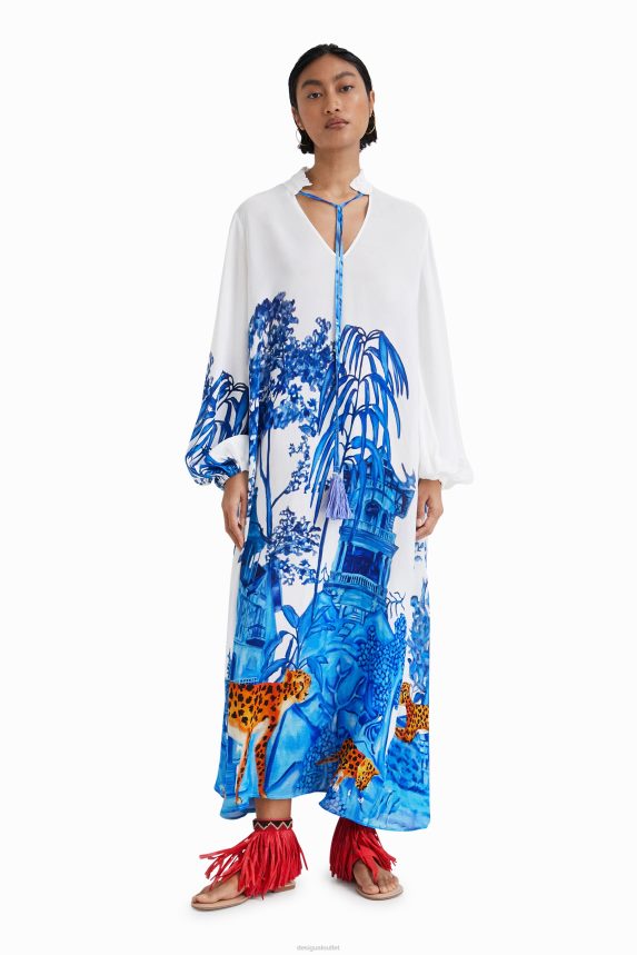 Women DesigualStella Jean long kaftan Clothing 68X240709