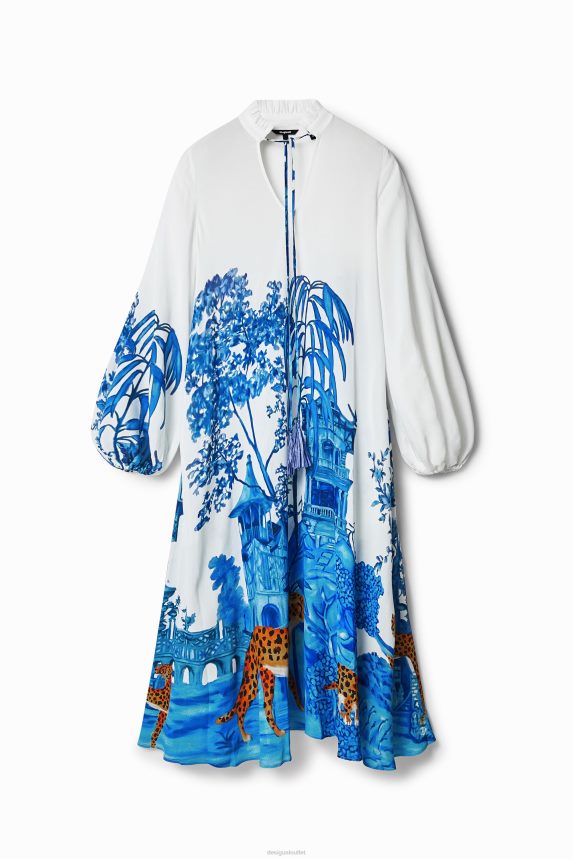 Women DesigualStella Jean long kaftan Clothing 68X240709