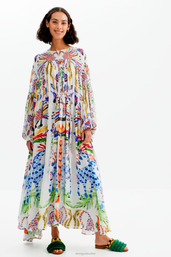 Women DesigualStella Jean maxi tunic dress Clothing 68X240110