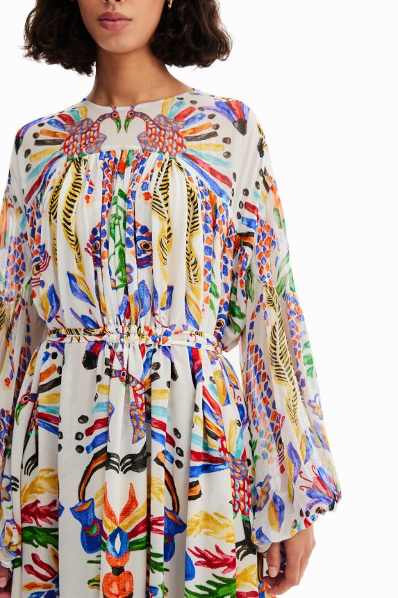 Women DesigualStella Jean maxi tunic dress Clothing 68X240110