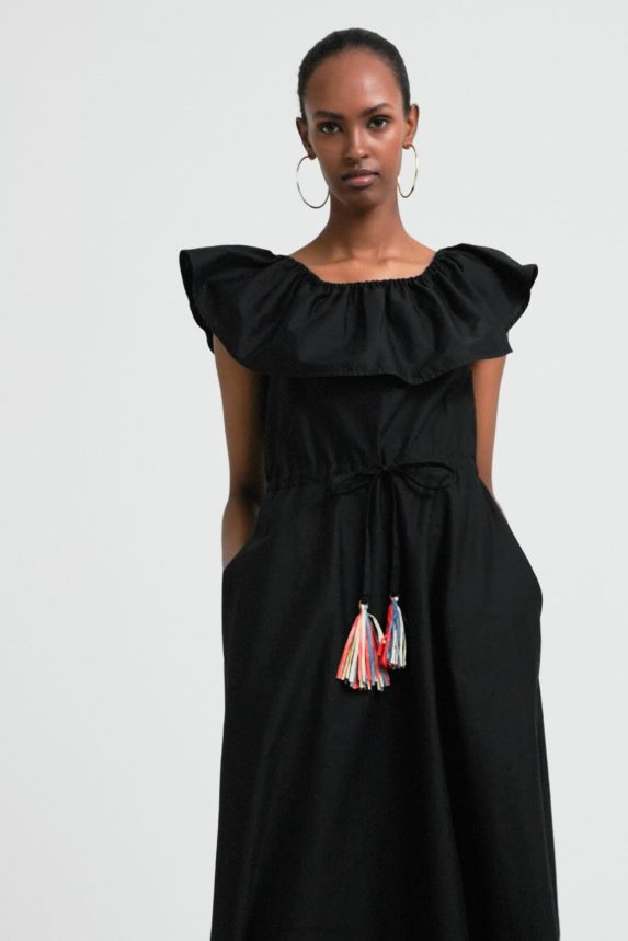 Women DesigualStella Jean ruffled midi dress Clothing 68X240934