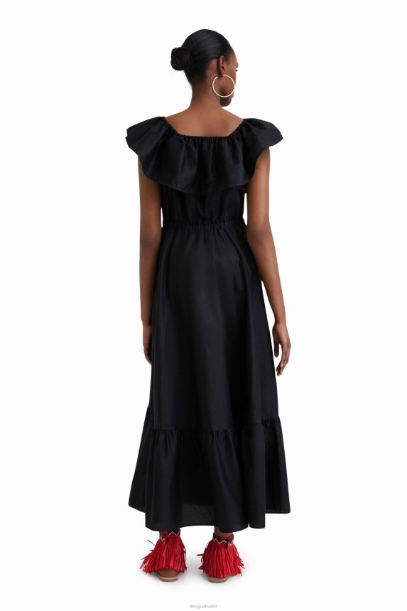 Women DesigualStella Jean ruffled midi dress Clothing 68X240934