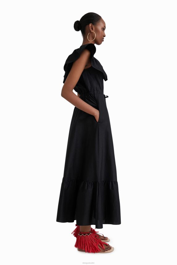 Women DesigualStella Jean ruffled midi dress Clothing 68X240934