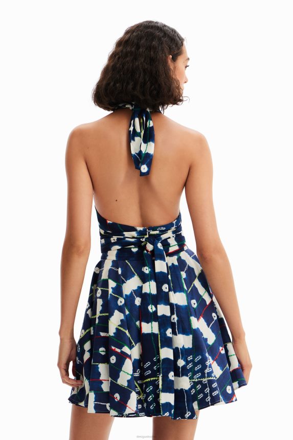 Women DesigualStella Jean short halter dress Clothing 68X240357