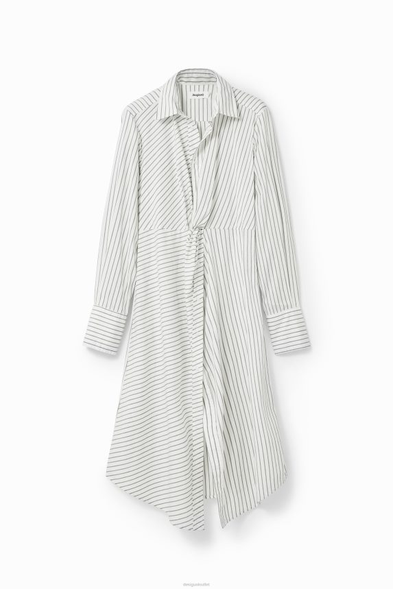 Women DesigualStriped midi shirt dress Clothing 68X240226