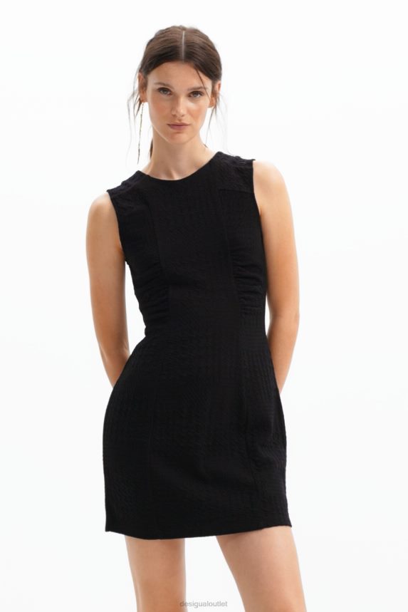 Women DesigualTextured mini dress Clothing 68X240154