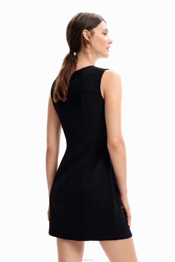 Women DesigualTextured mini dress Clothing 68X240154