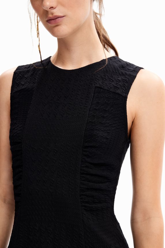 Women DesigualTextured mini dress Clothing 68X240154