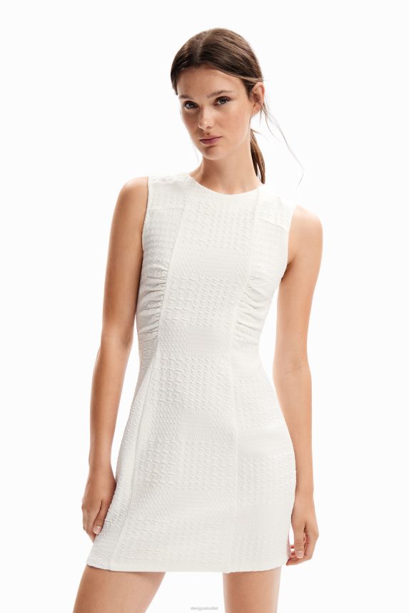 Women DesigualTextured mini dress Clothing 68X240956