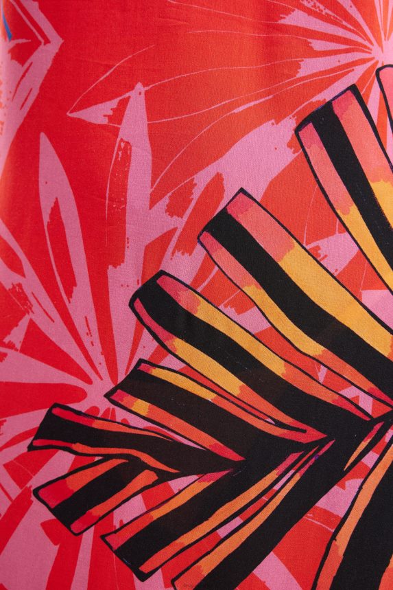 Women DesigualTropical asymmetric midi dress Clothing 68X240550