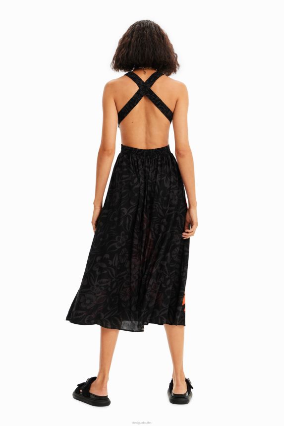 Women DesigualTropical cut-out midi dress Clothing 68X240960