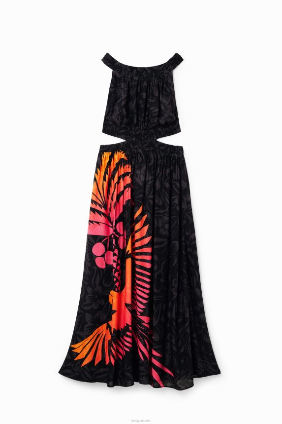 Women DesigualTropical cut-out midi dress Clothing 68X240960
