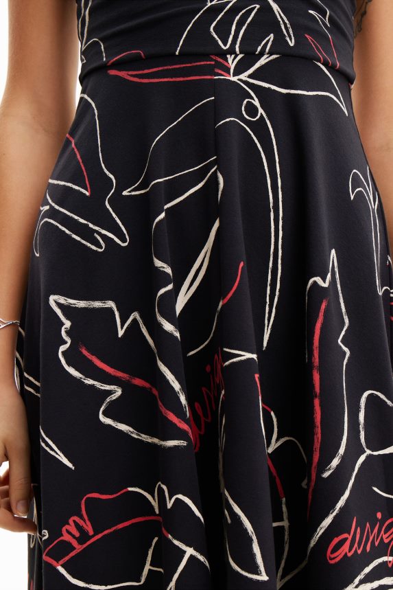 Women DesigualTropical strappy knit dress Clothing 68X240973