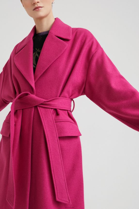 Women Desigual3/4 wool coat belt Clothing 68X2401028