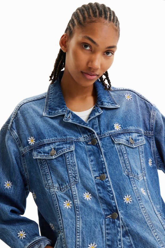 Women DesigualDaisy denim jacket Clothing 68X240742