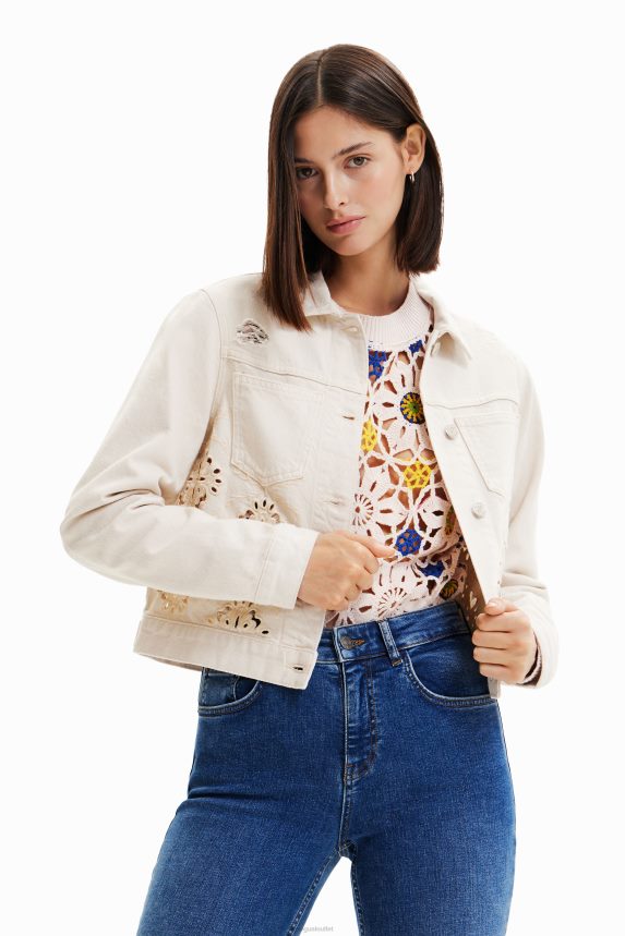 Women DesigualDie-cut denim jacket Clothing 68X240843