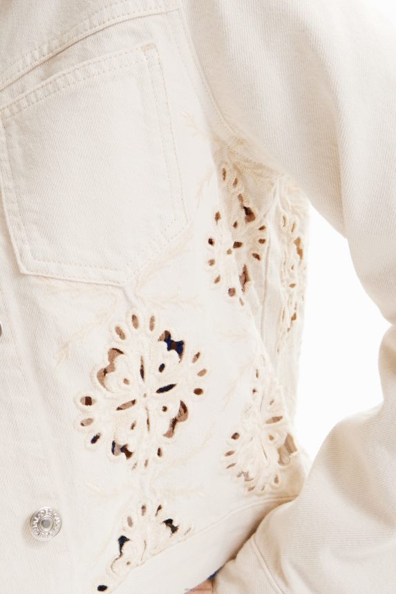 Women DesigualDie-cut denim jacket Clothing 68X240843