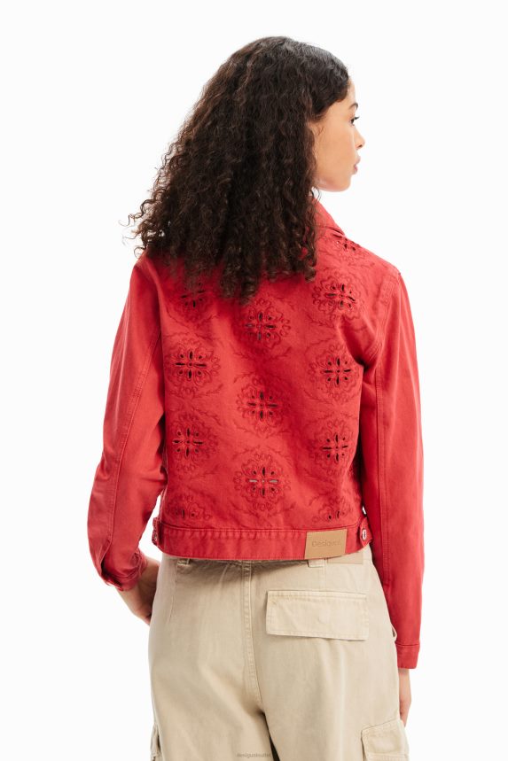 Women DesigualDie-cut denim jacket Clothing 68X240982