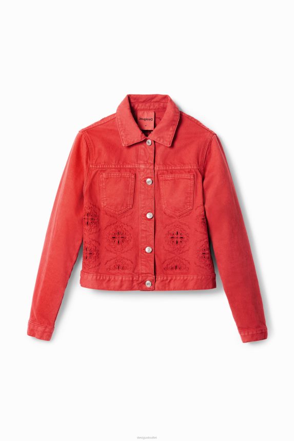 Women DesigualDie-cut denim jacket Clothing 68X240982