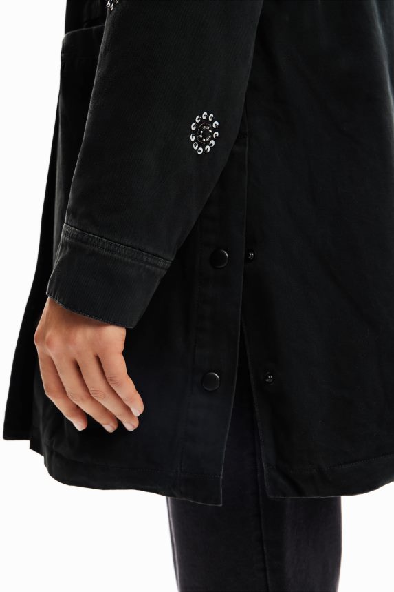 Women DesigualEmbroidered hooded parka Clothing 68X240175