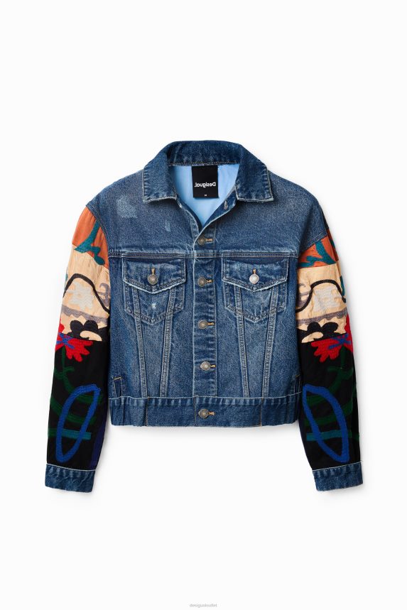 Women DesigualEthnic denim trucker jacket Clothing 68X240289