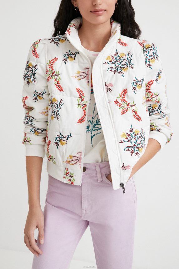 Women DesigualFloral quilted jacket Clothing 68X2401055