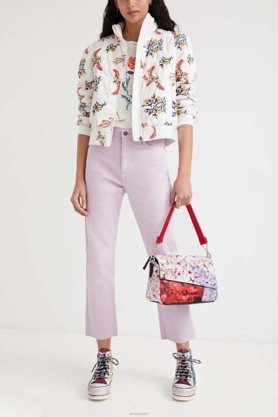 Women DesigualFloral quilted jacket Clothing 68X2401055