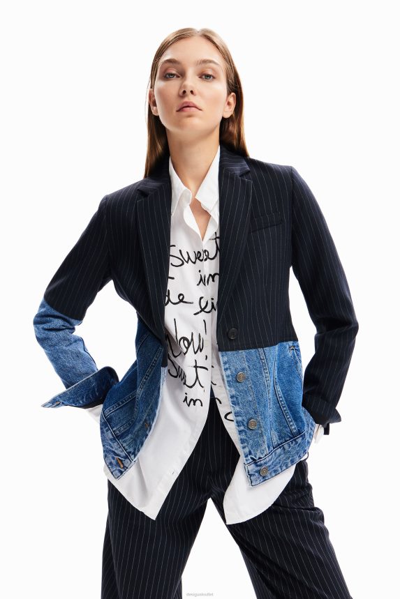 Women DesigualHybrid denim blazer Clothing 68X24049