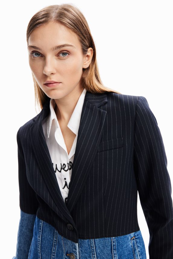 Women DesigualHybrid denim blazer Clothing 68X24049