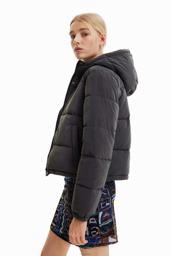 Women DesigualIridescent padded short jacket Clothing 68X240660