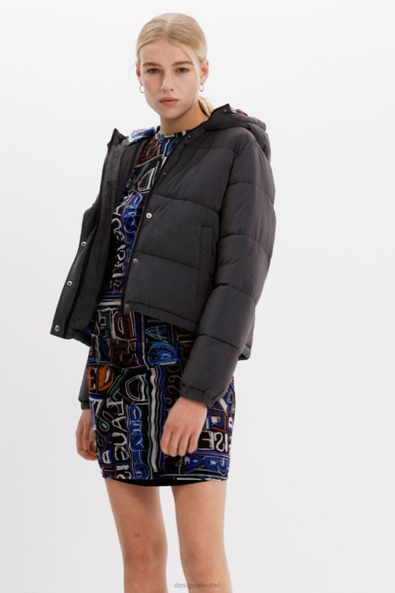 Women DesigualIridescent padded short jacket Clothing 68X240660