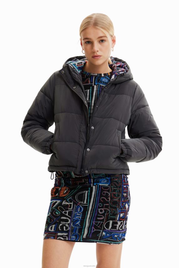 Women DesigualIridescent padded short jacket Clothing 68X240660