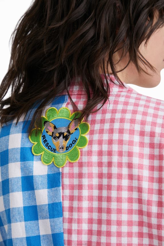 Women DesigualJohnson Hartig check patchwork blazer Clothing 68X2401060