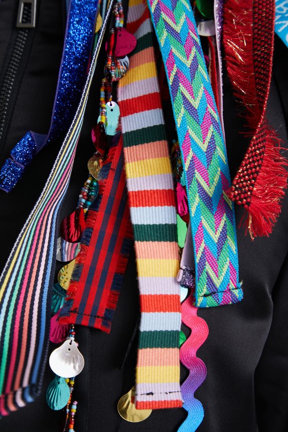 Women DesigualJohnson Hartig ribbon bomber jacket Clothing 68X240819