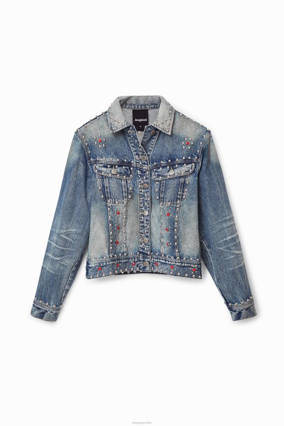 Women DesigualJohnson Hartig studded denim jacket Clothing 68X2401065